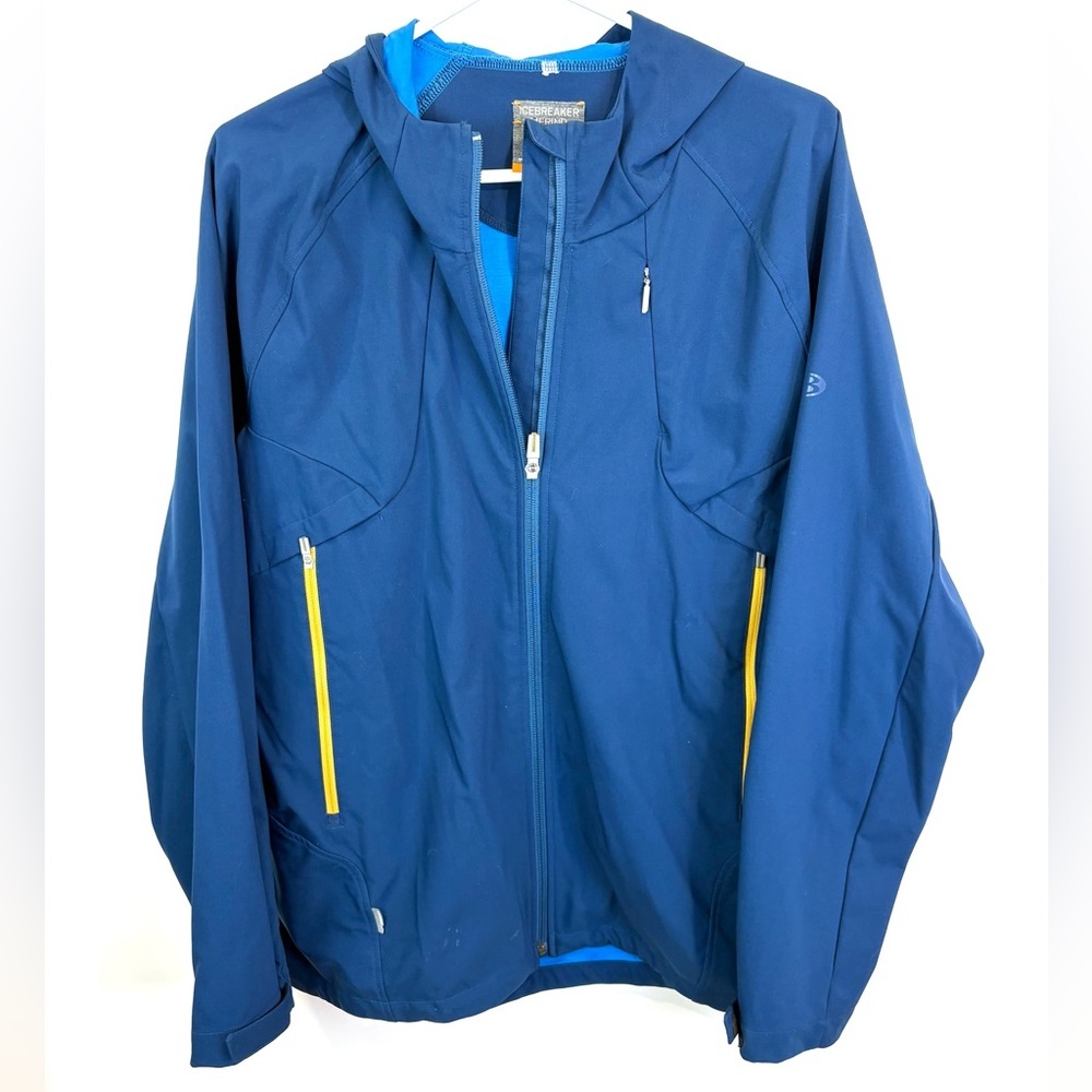 Icebreaker ‘Stealth’ Blue Jacket with Yellow Accents size L